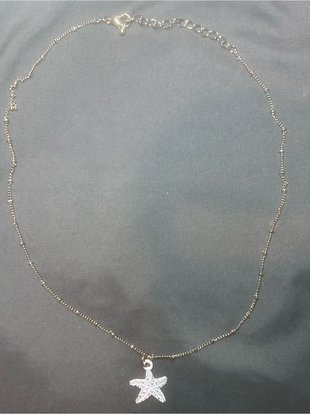 Silver Starfish Pendant Necklace